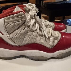 Jordan Kids Red and White Sneakers